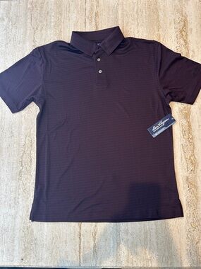 NEW 🆕 Ben Hogan Men's Burgundy Short-Sleeve Golf Polo size S